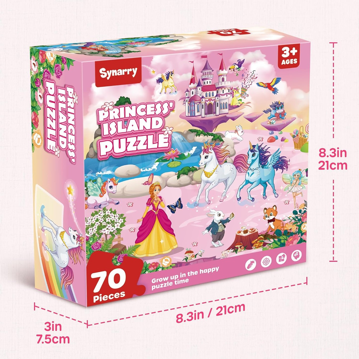 SYNARRY Solar System Floor Puzzles for Kids Ages 4-8, Large 70 Piece Jigsaw Puzzles for Kids Ages 4-6, Space Planet Astronaut Toys Puzzles, Preschool Learning Toys, Easter Basket Stuffers for Boy Girl