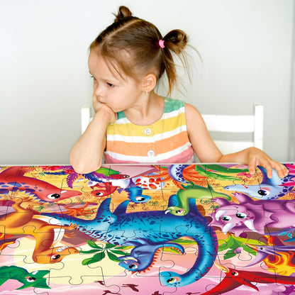 QUOKKA Giant Floor Puzzle for Kids Ages 4-6 – 2x3 Feet Extra-Thick 48 Pieces Toddler Puzzle Ages 3-5 – Bugs Educational Activity for Boys Girls – Premium Box with Sturdy Handle & Magnetic Closure