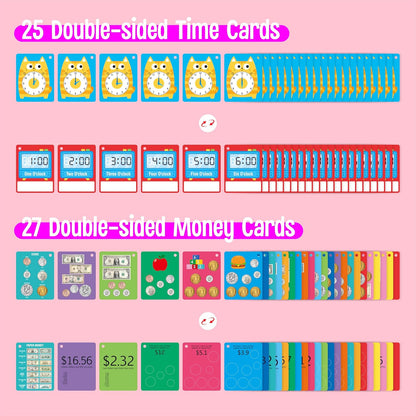50 PCS Kid First Cognitive Flashcards,Double Sided Printed 7 in 1 Colorful Cards Alphabet,Numbers, Foods,Animals,Shapes,Colors with 3 Reclosable Rings,Learning Tool for Pre-K Kindergarten Toddlers