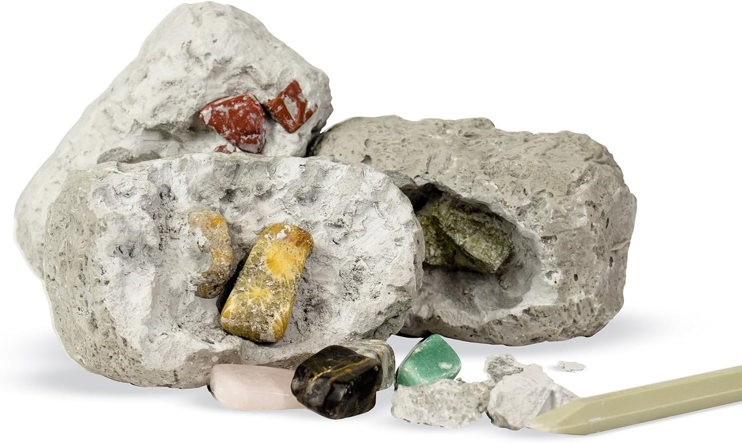 MindWare Dig It Up! Dinosaur Eggs and Mineral Stones Set of 2 Dig Kits