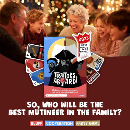 SAVANA Traitors Aboard - Award Winning Secret Identity Party Game - Fun, Bluffing and Betrayal | Easy to Learn, 15-Minute Round | Popular Games for 3-8 Players - Ages 10+