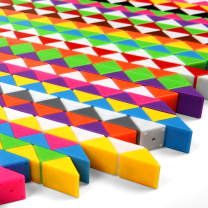 35 Pack 24 Blocks Magic Snake Cube Toy,Fidget Mini Snake Cube Puzzle Toy for Kids,Mini Plastic Puzzle Cube Toy for Kids Party Supplies,Classroom Rewards