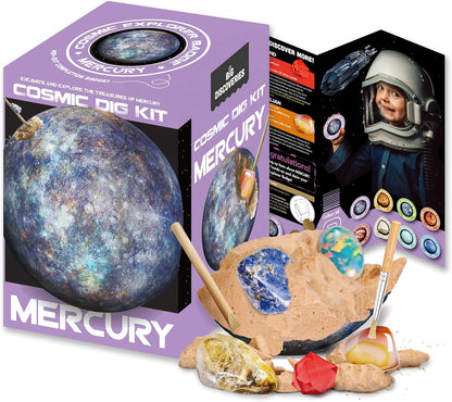 Cosmic Dig Kit by Big Discoveries - Explore The Planets of The Solar System with Gem & Fossil Excavation Kits for Kids | STEM Toy Science Dig Kits with Gemstones for Boys and Girls