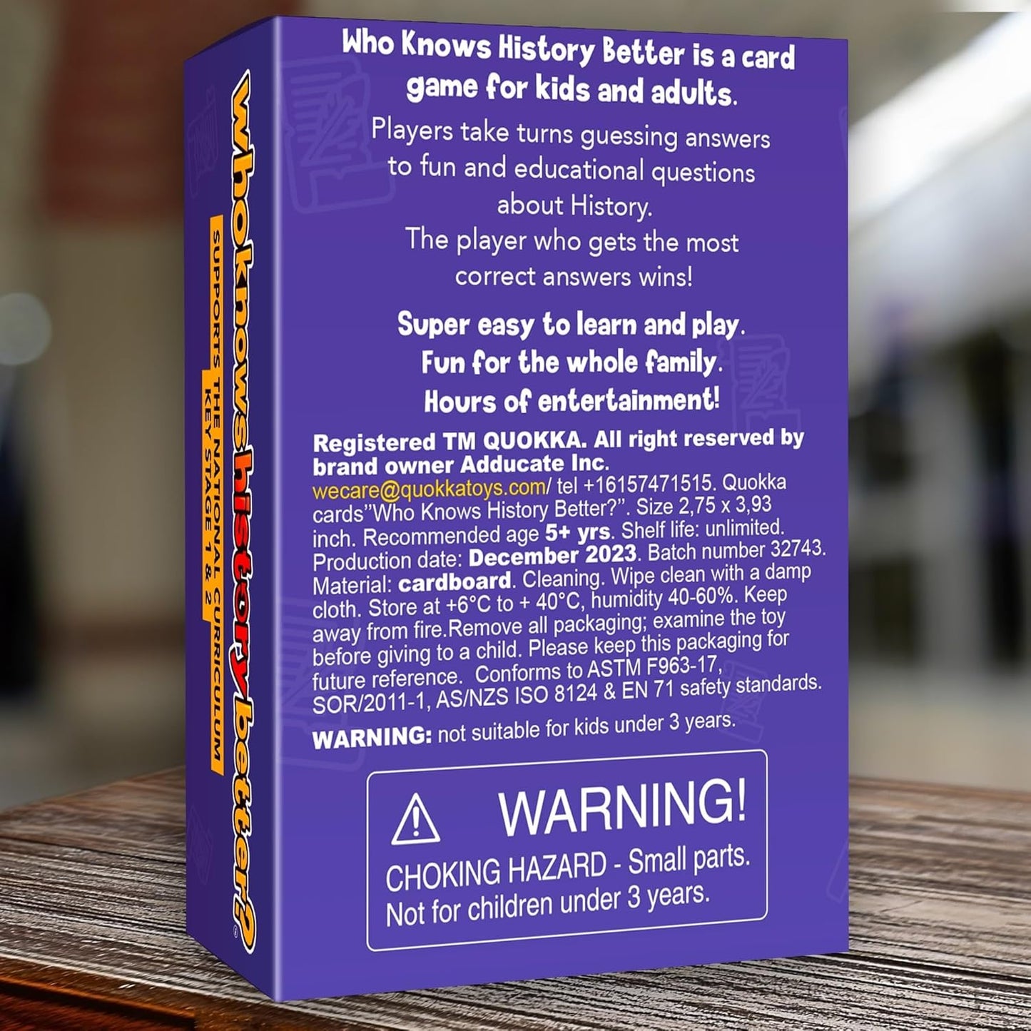 QUOKKA Board Games for Kids 8-12 and Family - Set of 4 Who Knows It Better? - 2000+ Questions Across Biology, Culture, STEM and Math - Educational Trivia Cards for Learning and Game Night