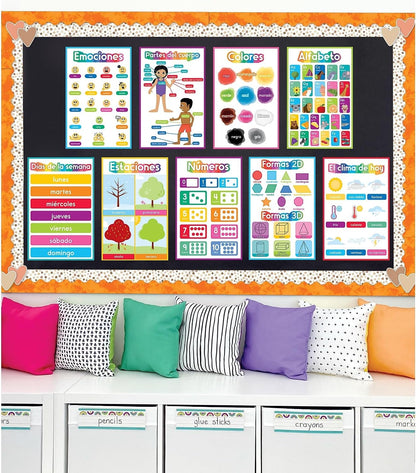 Carson Dellosa 14-Piece Mathematics Strategy Posters, 8.5" x 11" Wall Art Ten Frame, Counting, Number Line, Math Manipulatives, Facts, and More Strategies, Classroom Decor and Teacher Supplies