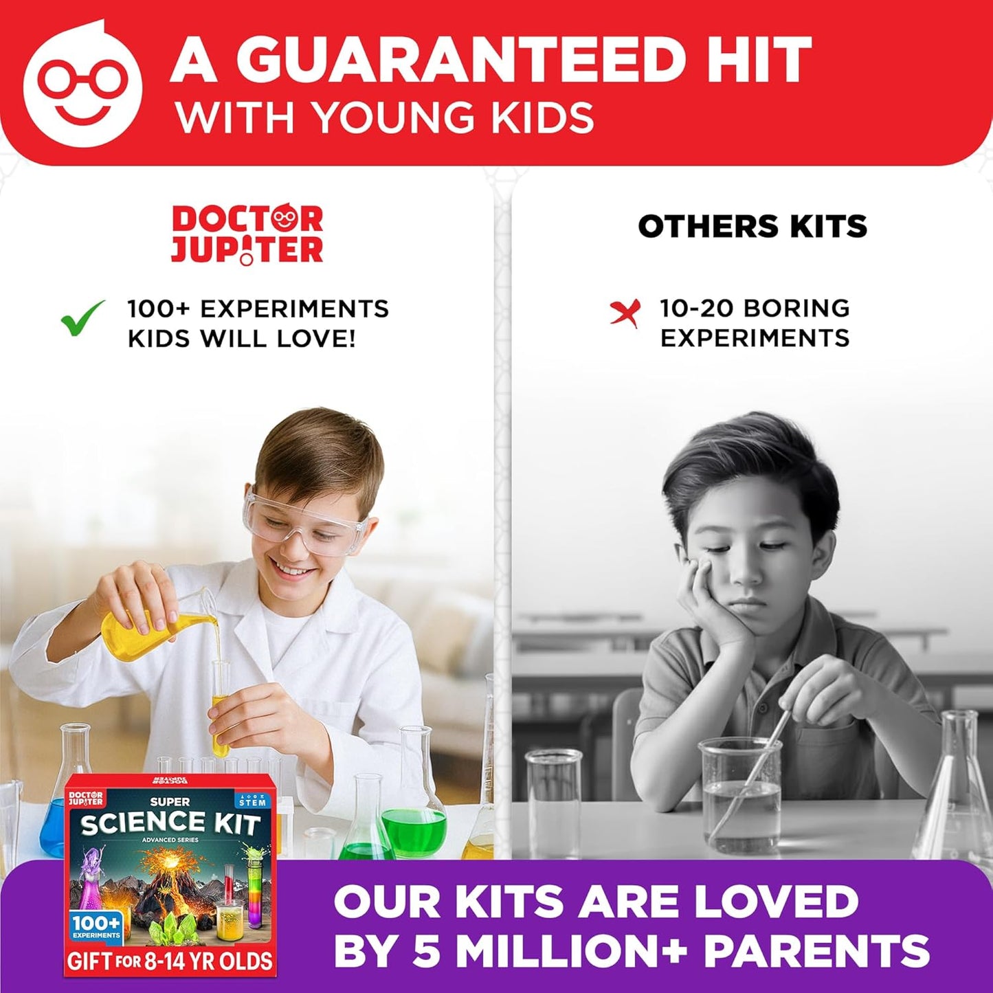 Doctor Jupiter My First Amazing Science Kit for Kids Ages 4-5-6-7-8 | STEM Toy with 100+ Experiments | Learning & Educational Projects