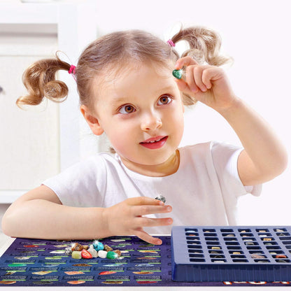 Rocks Collection 25PCS Rock and Mineral, Gemstones for Kids Gem Kit with Healing Chakra Gemstones, Tumbled Stones and Identification Guide, Educational STEM Geology Toy for Boys Girls Ages 6-12