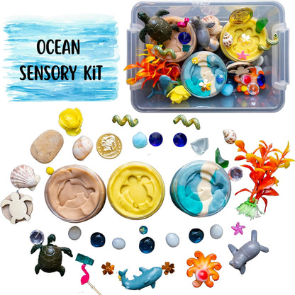 Play Dough Kit, Sensory Kit,Non-Toxic PlayDough, Sensory Motor Aids Gift for Kids, Sensory Play Set, Fine Motor Activity (Dinosaur Play Dough Kit)