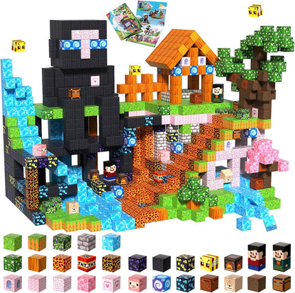 GraceDuck 300 PCS Magnetic Blocks - Magnetic Building Blocks, Stacking Magnets for Kids, Sensory Toy for STEM Montessori Sensory Toys for Kids 3+ Boys and Girls Christmas Birthday Gifts
