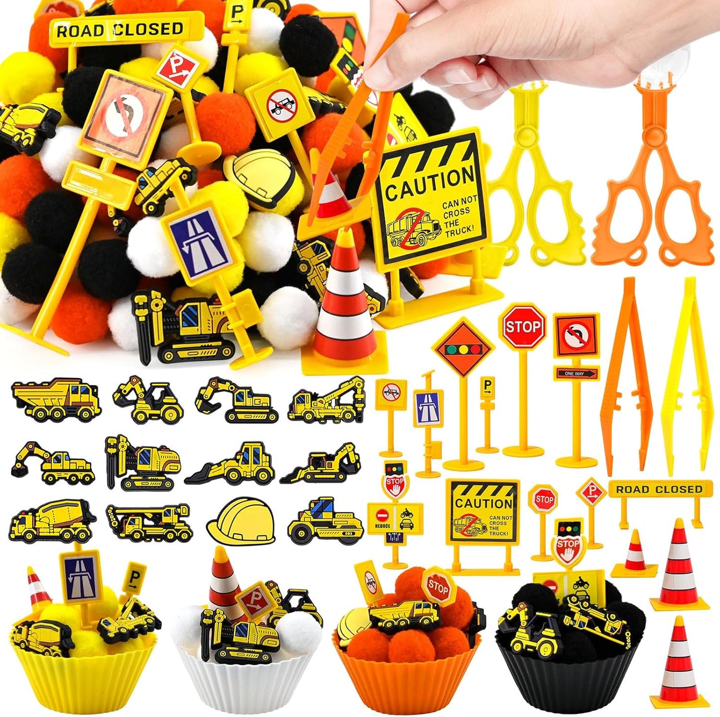270 Pcs Numbers and Letters Sensory Bin Items Back to School Counting Sorting Sensory Bin Filler Fine Motor Numbers and Letters Geometric Figure Counts for Easter Spring Summer Sorting