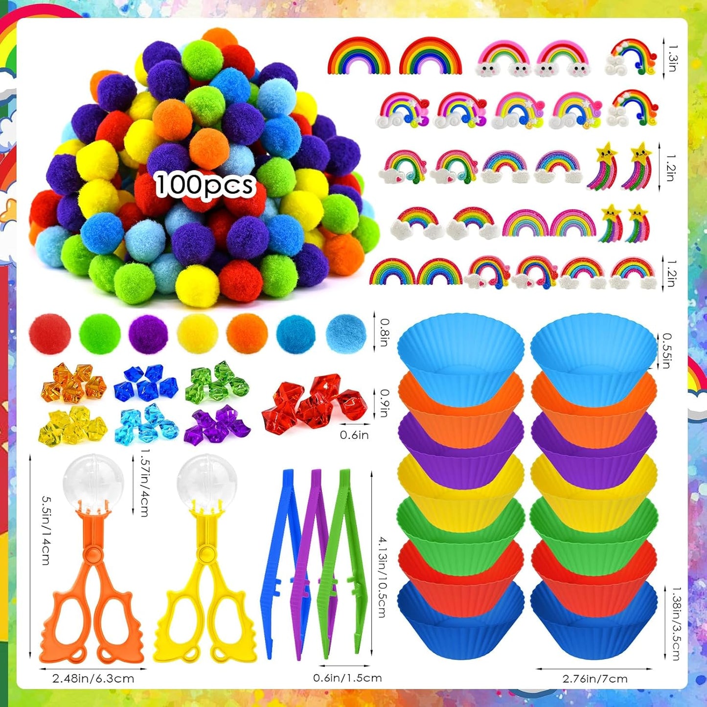 270 Pcs Numbers and Letters Sensory Bin Items Back to School Counting Sorting Sensory Bin Filler Fine Motor Numbers and Letters Geometric Figure Counts for Easter Spring Summer Sorting