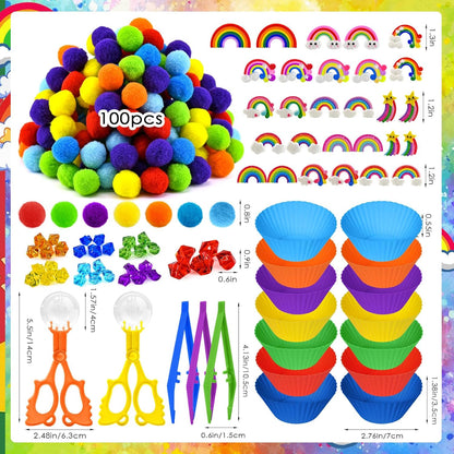 270 Pcs Numbers and Letters Sensory Bin Items Back to School Counting Sorting Sensory Bin Filler Fine Motor Numbers and Letters Geometric Figure Counts for Easter Spring Summer Sorting