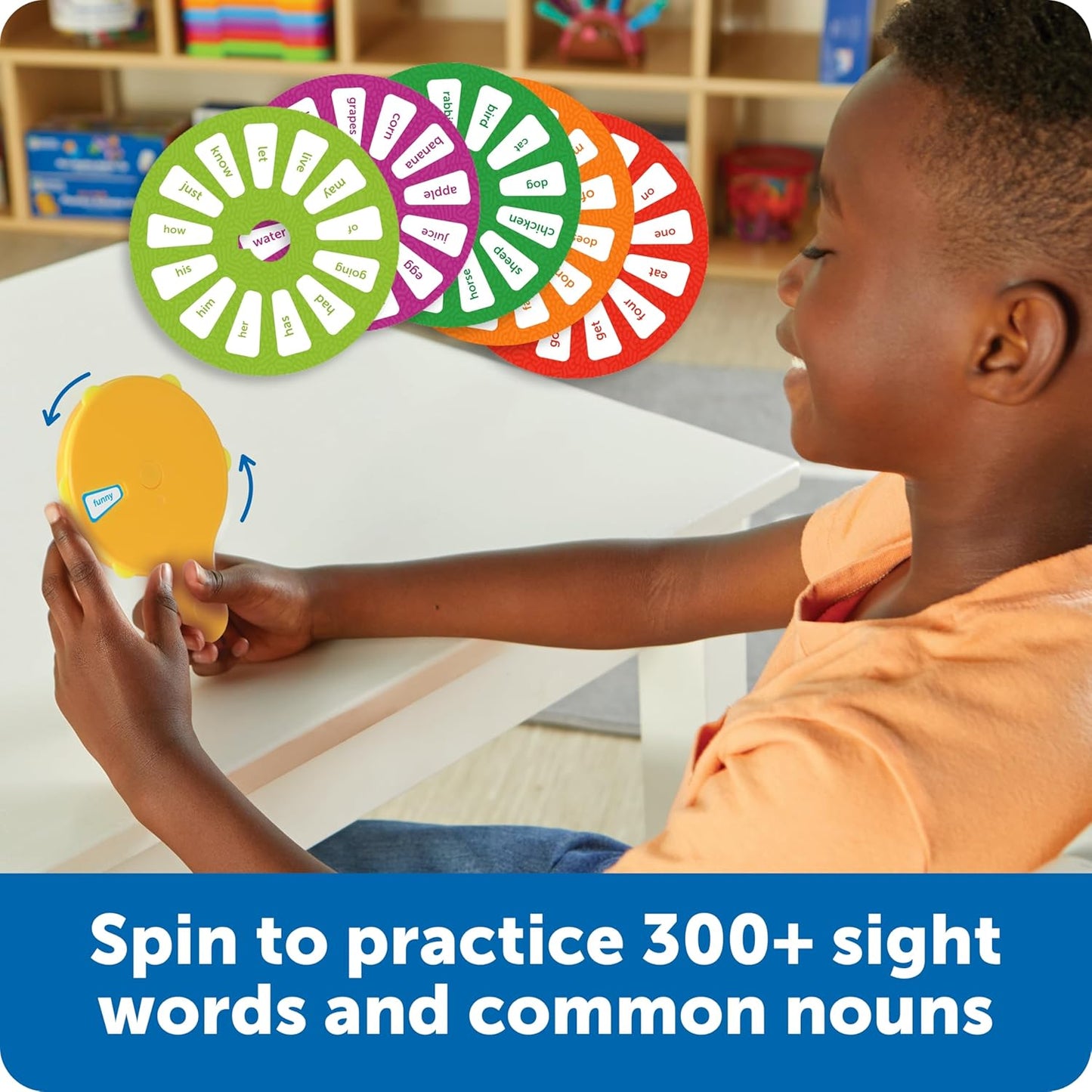Learning Resources Skill Builders Letter Quiz Wheel, Alphabet Flash Cards, Reading Games, Sight Words Flash Cards Kindergarten, Ages 3 and Up