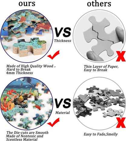LELEMON 100 Pieces Jigsaw Puzzles in a Metal Box for Kids Age for 4-8 Boys Girls Toy Puzzles Construction Site Vehicles Children Learning Educational Puzzles Toys