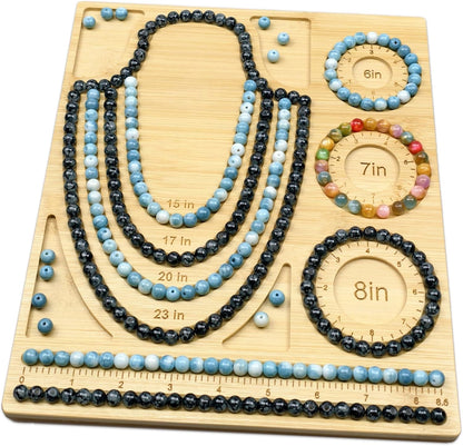 Petoysoso Bead Boards for Jewelry Making, Bamboo Beading Board for Bracelet & Necklace, Jewelry Making Supplies,Bead Tray Supplies