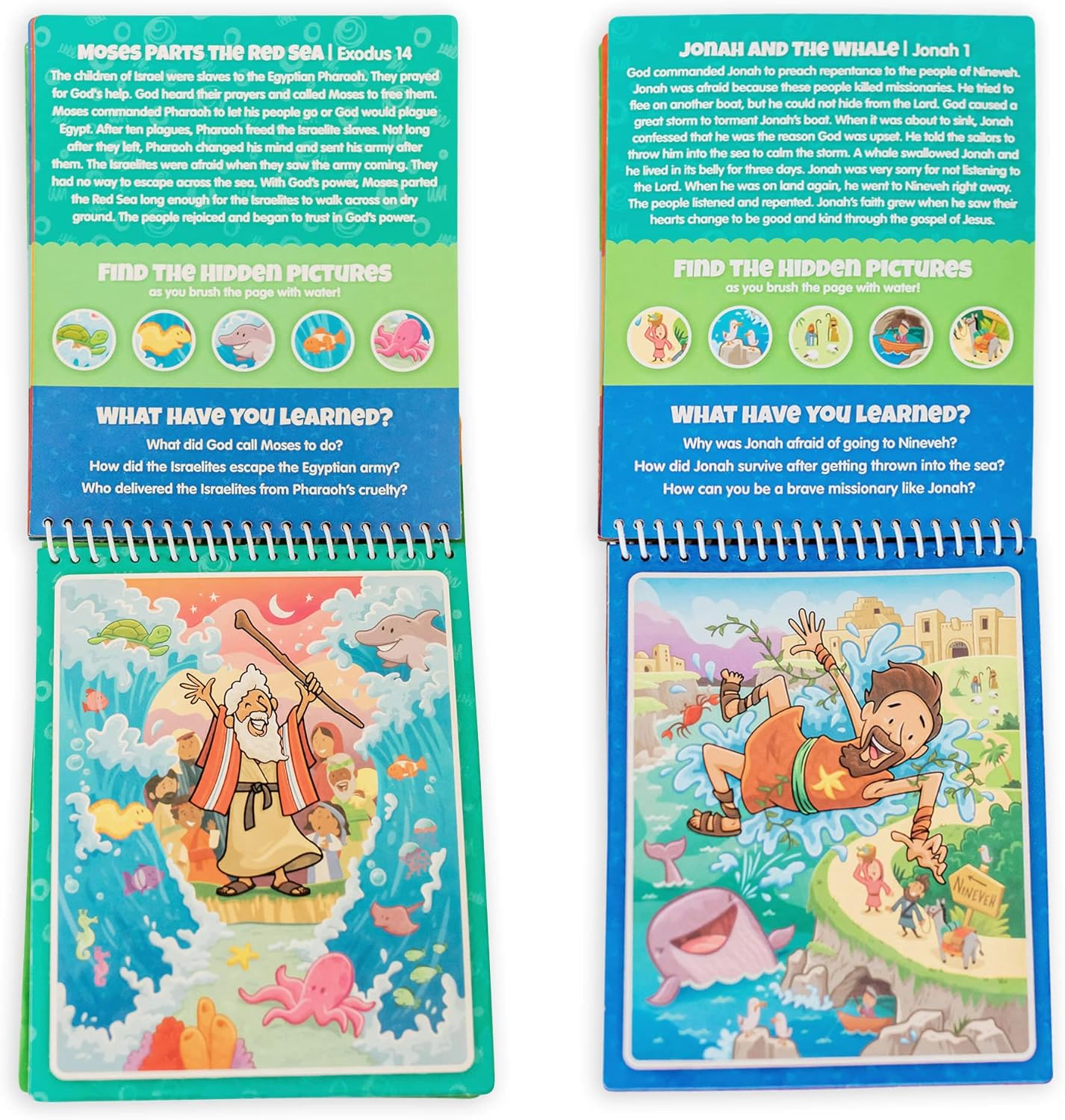 Water Reveal Coloring Scripture Book for Kids Ages 3+. New Testament Bible Stories: Preschool, Elementary, Primary, Christian, Religion