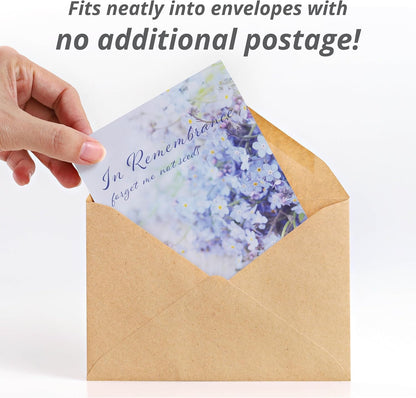Grateful Memories Dove with Bird and Butterfly Mix Seed Favor Packets - Gardening Gifts - Wild Flower Seeds for Planting - Garden or Indoor Plant Flowers - Growing Plants in Memory