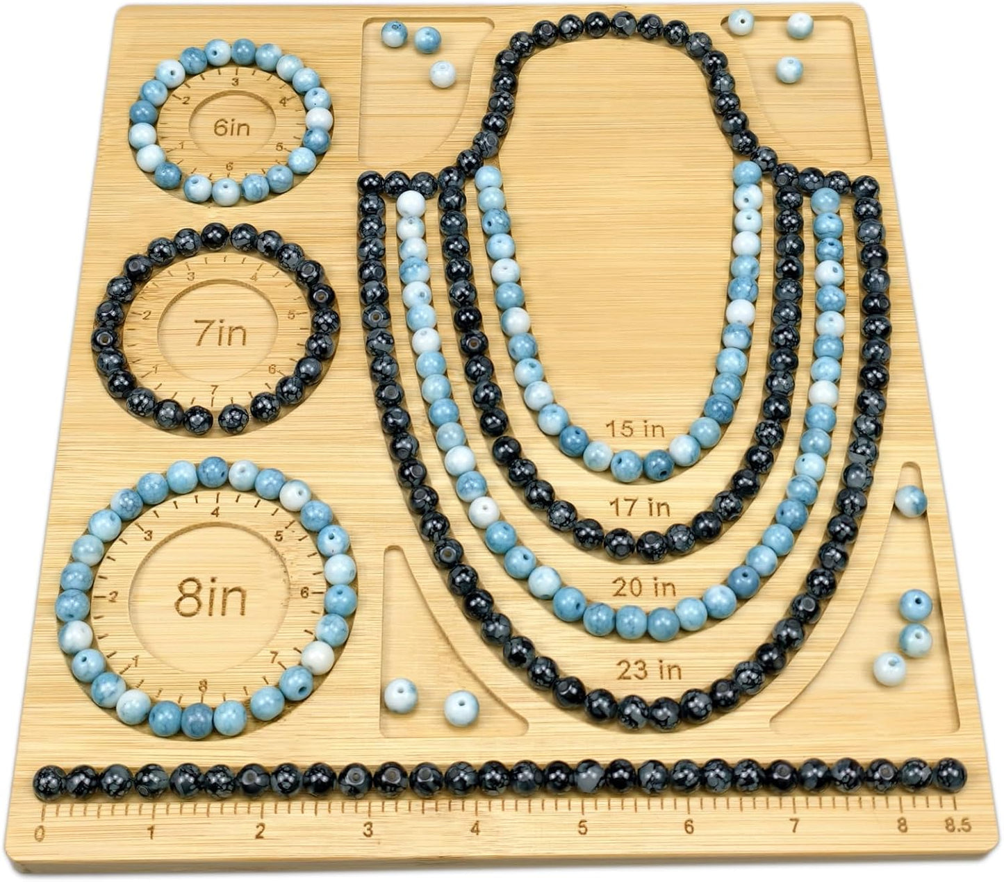 Petoysoso Bead Boards for Jewelry Making, Bamboo Beading Board for Bracelet & Necklace, Jewelry Making Supplies,Bead Tray Supplies