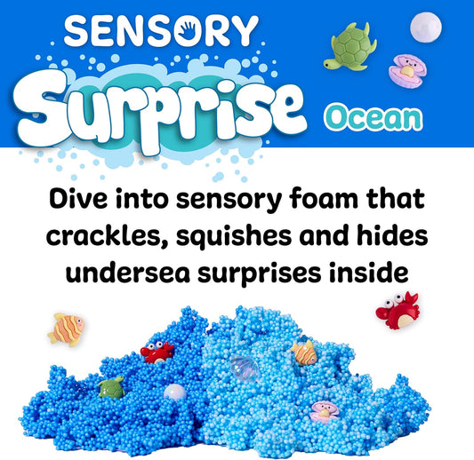 Creativity for Kids Sensory Surprise Ocean Kit | Crunchy Sensory Foam Toy for Kids | Dig, Squish & Discover Hidden Ocean Surprises | Mess-Free, Screen-Free Play (Ages 4+)
