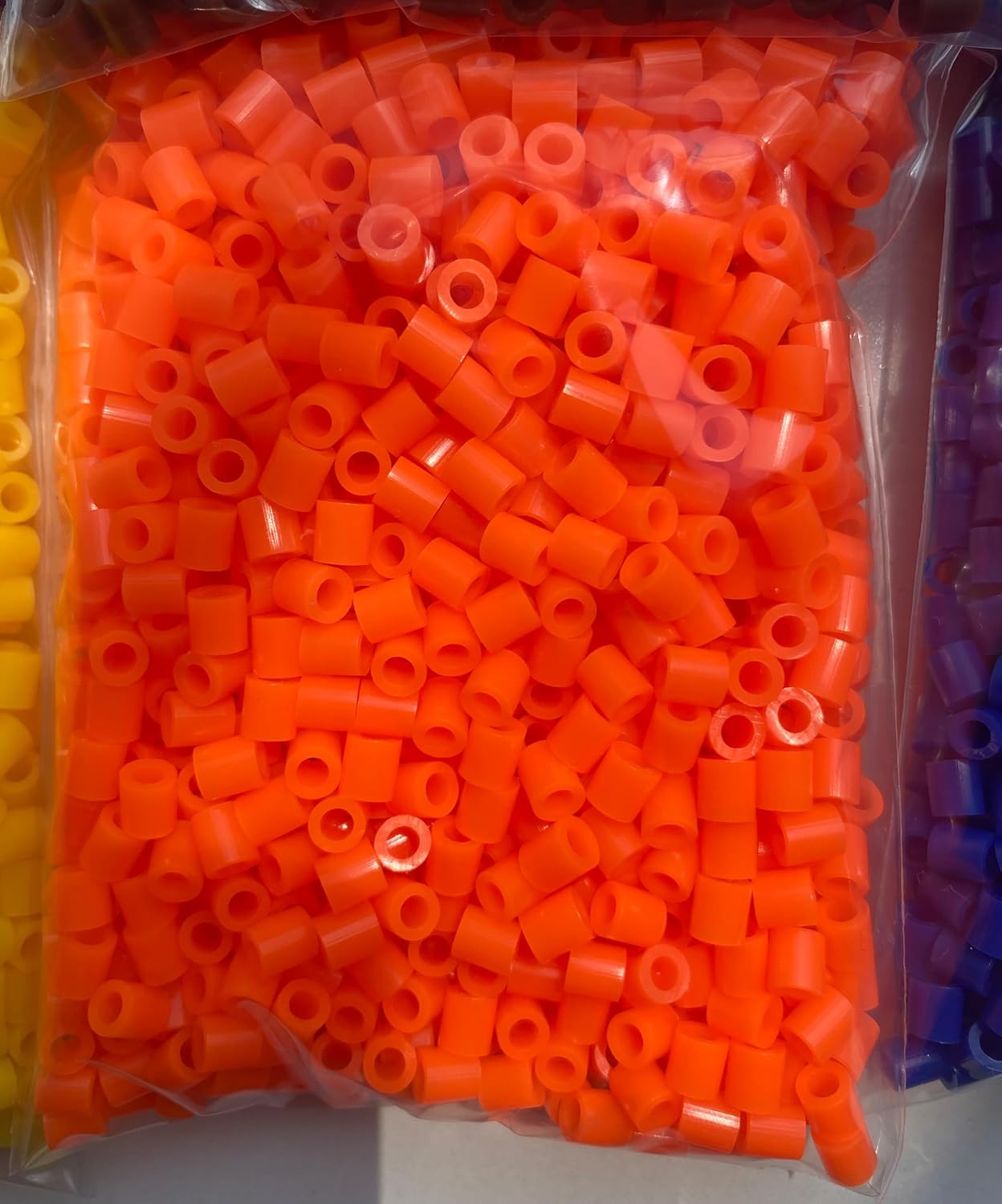 OEEKOI 5500Pcs Fuse Beads - 5mm Bulk Melting Beads for Crafts, Ideal for Christmas Birthday Gifts,Clear