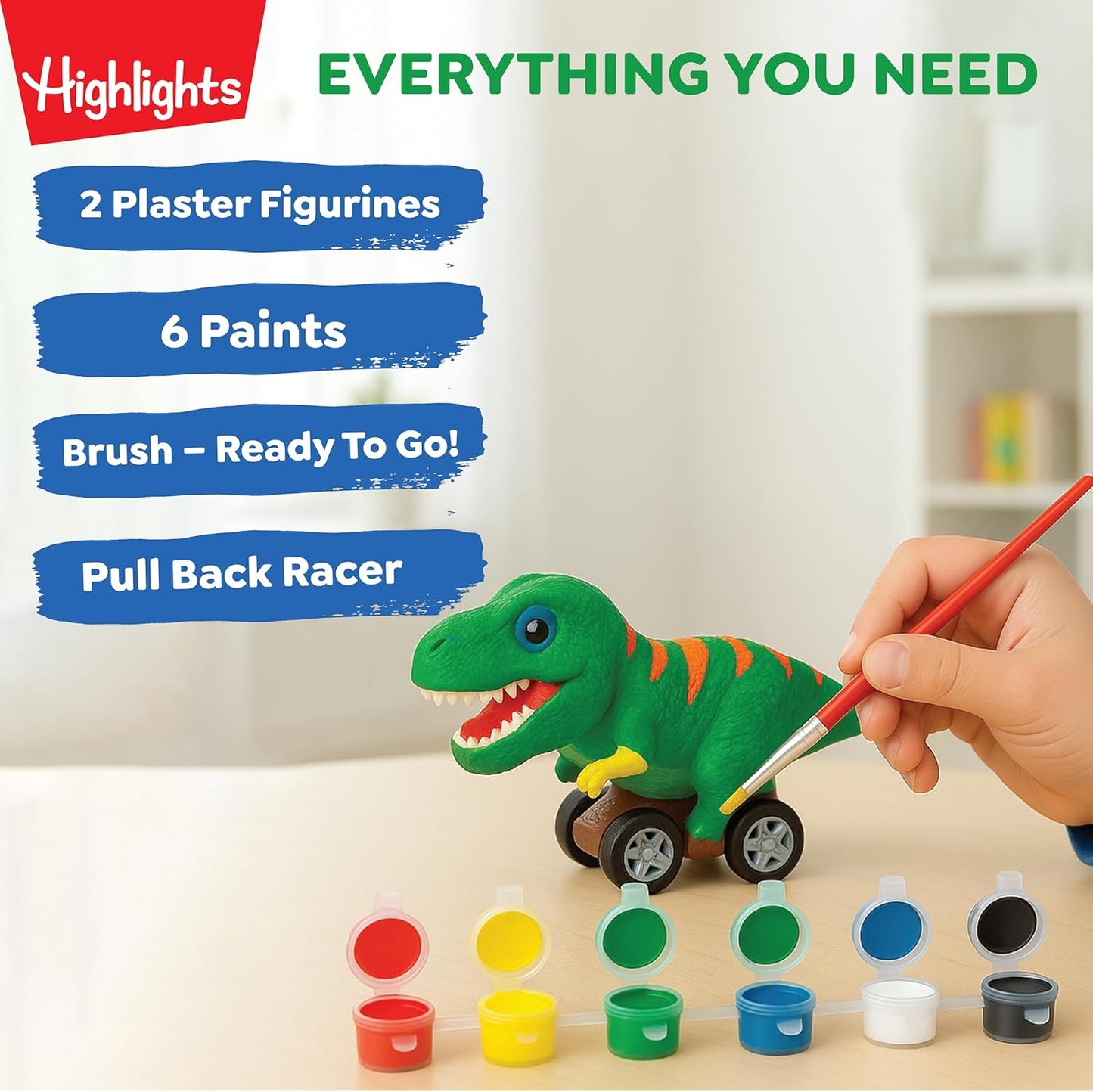 Highlights Paint Your Own Plaster Figurine & Activity Kits – DIY Art Sets with Figurines, Paints, Brush & Bonus Activities – Multiple Themes – Ages 6+