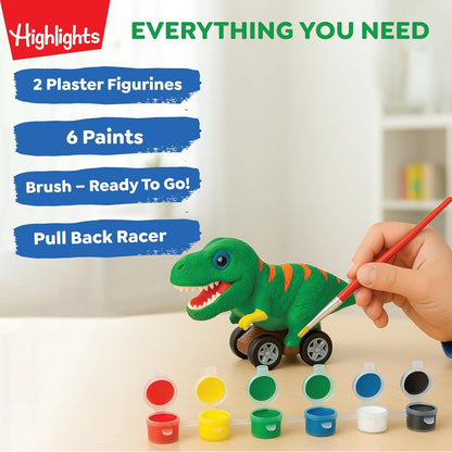 Highlights Paint Your Own Plaster Figurine & Activity Kits – DIY Art Sets with Figurines, Paints, Brush & Bonus Activities – Multiple Themes – Ages 6+