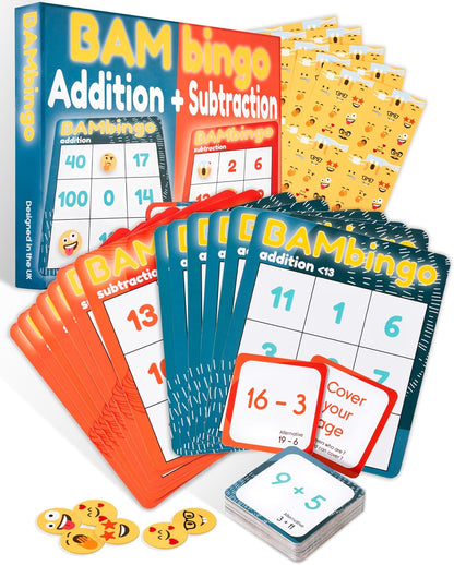 THE BAMBINO TREE Multiplication and Division Facts Bingo Game - 3rd 4th & 5th Grade Educational Math Learning for Classroom & Homeschool