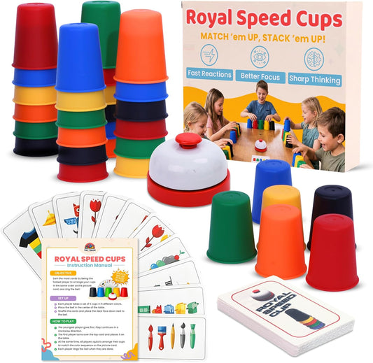 Educational Stacking Toys for Toddlers 1–3 | Numbers & Alphabet Stacking Cups Set | 10-Piece Baby Stacking Cups for Babies 6–12 Months & Toddlers 1–3 | Montessori Learning Toy, Rainbow (10Pcs)