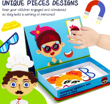Marble Run for Kids, Vertical Magnetic Marble Maze Track with Doodle Board & Residue-Free Nano-Adhesive, STEM Explorers Brain Teaser Toy for Boys Girls Ages 3-12, Creative Thinking Games Gifts