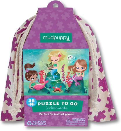 Mudpuppy Unicorn Magic – 36 Piece Puzzle to Go Featuring Sparkly Magical Unicorns Perfect Travel Activity for Children Ages 3 and Up
