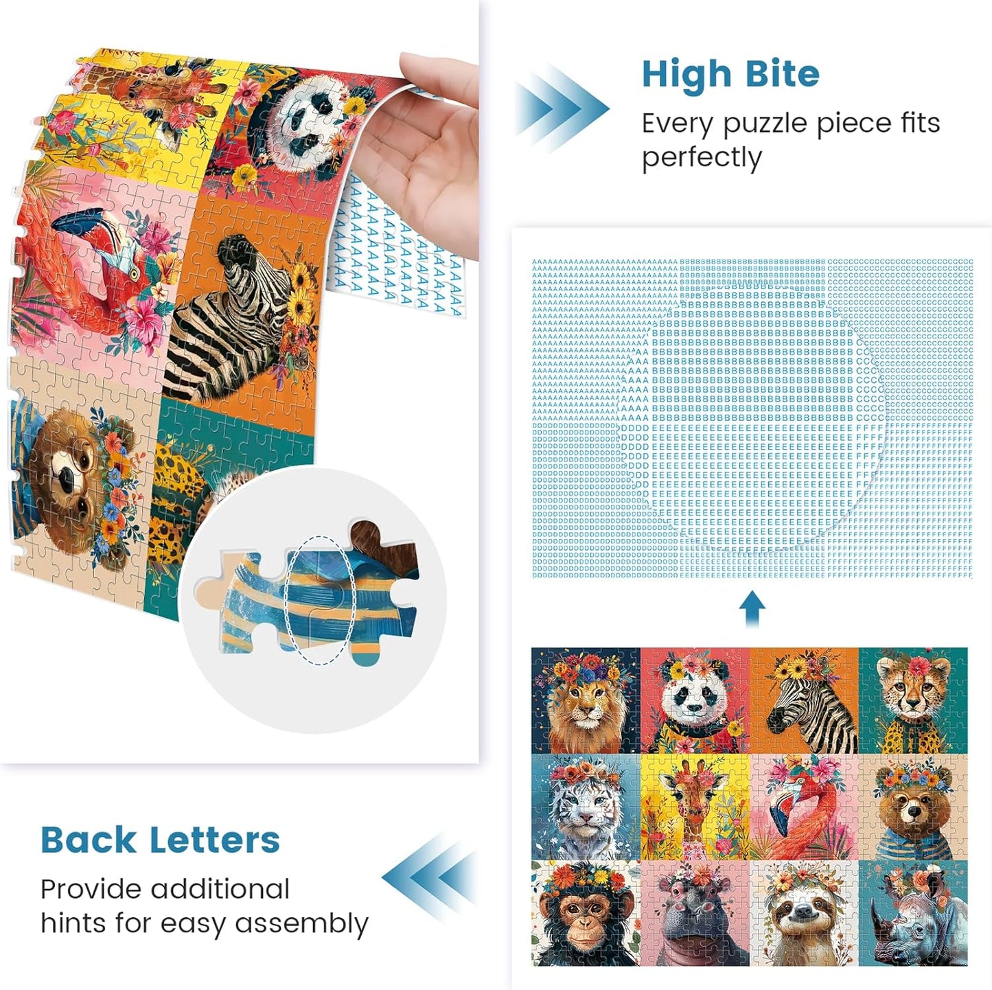 500 Piece Puzzles for Adults, Cat Family Dinner Large Piece Jigsaw Puzzle for Adults Seniors,Recycled Cardboard Puzzle 500 Piece,Family Activity Great Gift for Family Friends 20.5 * 15 in