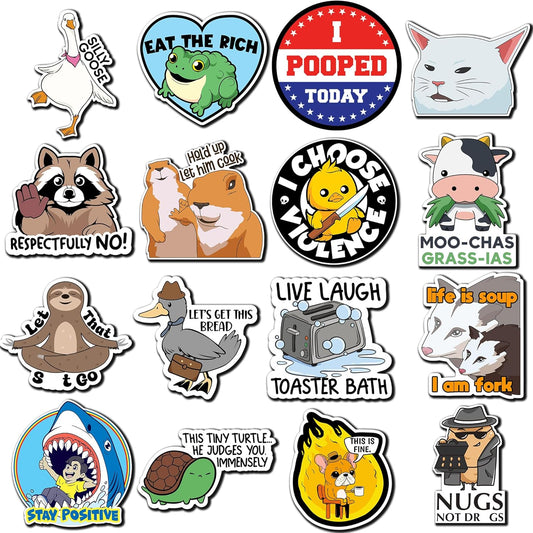 Debinolo 16 PCS Funny Fridge Magnets for Adults, and Words for Refridgerator Cabinet Door Dishwasher Filing Cabinets Tool Box Home/Office Decorations (16, Funny)