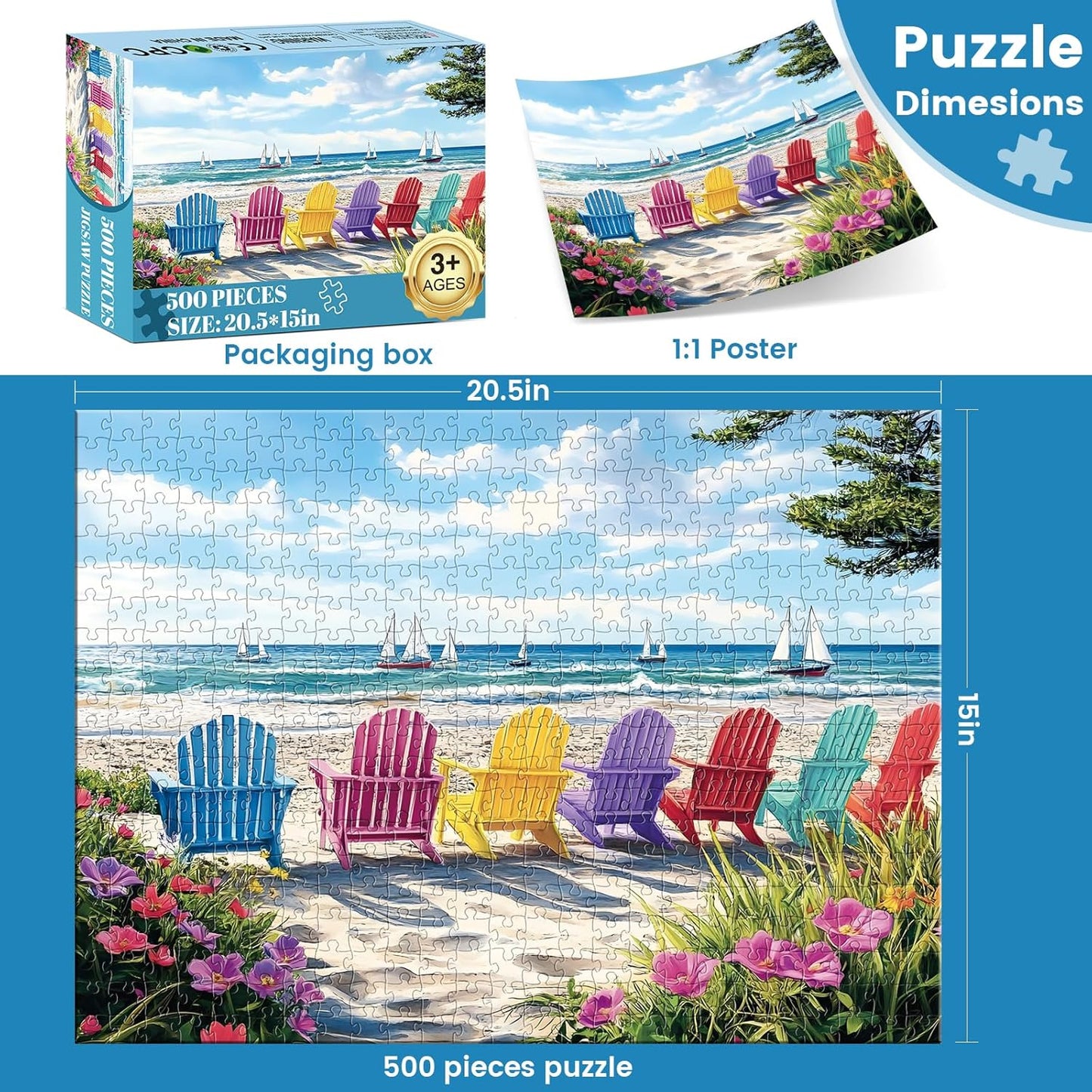 300 Piece Puzzles for Adults,Spring Jigsaw Puzzle for Kids Seniors,Puzzle with Letters on Back,Interlock Perfectly No Dust,Interlock Perfectly No Dust,Challenging Family Activity Game Gifts,20.5*15In