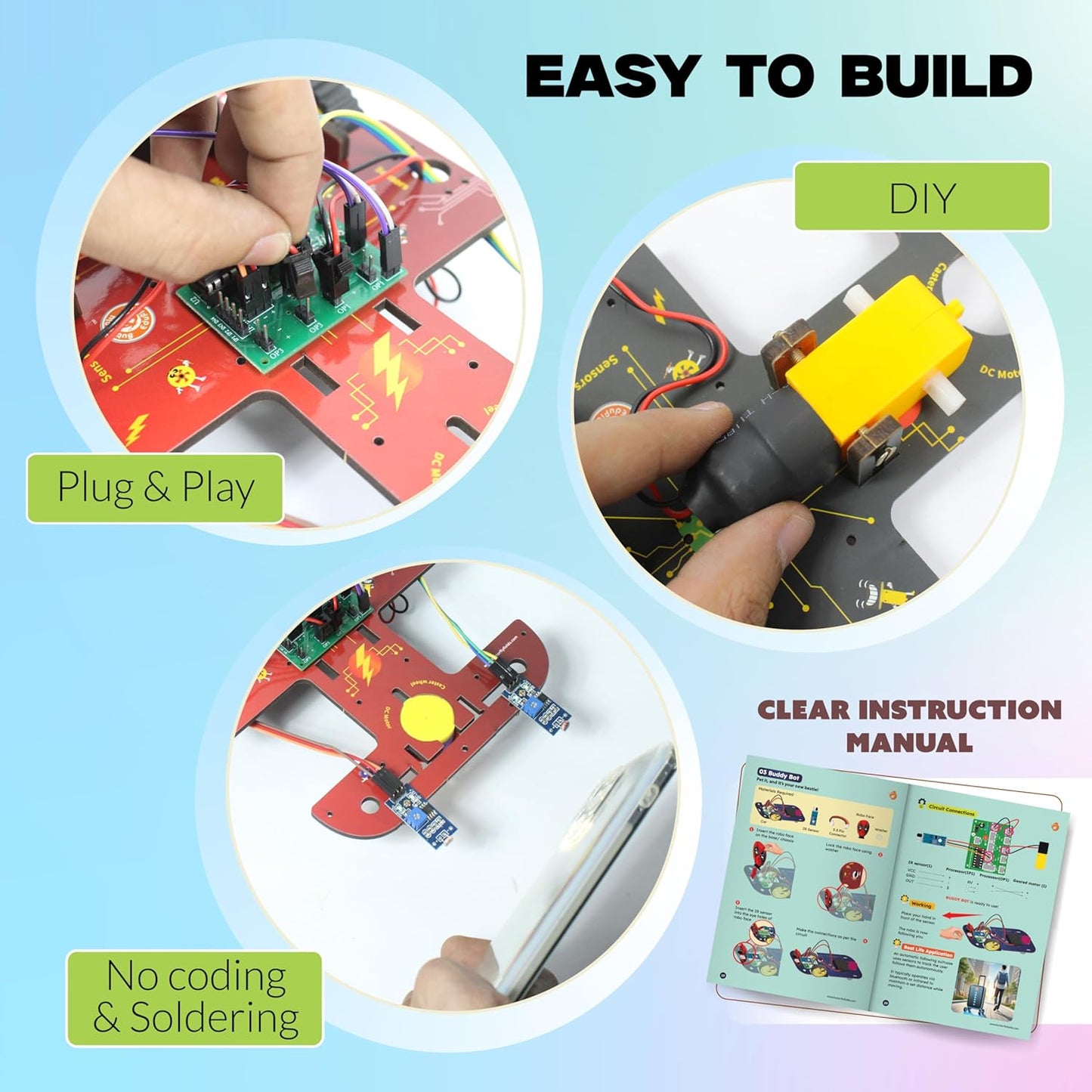 Butterfly EduFields 10-in-1 STEM Robotics Kit for Kids Ages 8-14 | Electronics & Engineering Science Kit with Circuit Board Projects | Educational Robot Building Kit