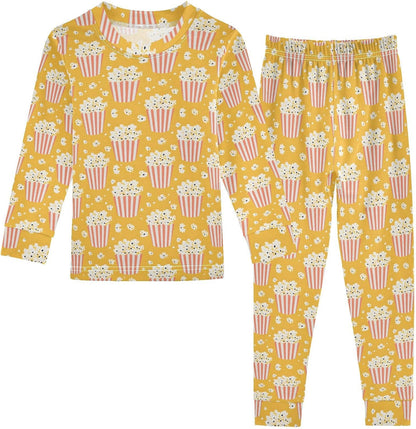 ALAZA Shark Starfish Palm Tree 2 Piece Pajama Set Long Sleeve Top and Pants Sleepwear Unisex - Colors B