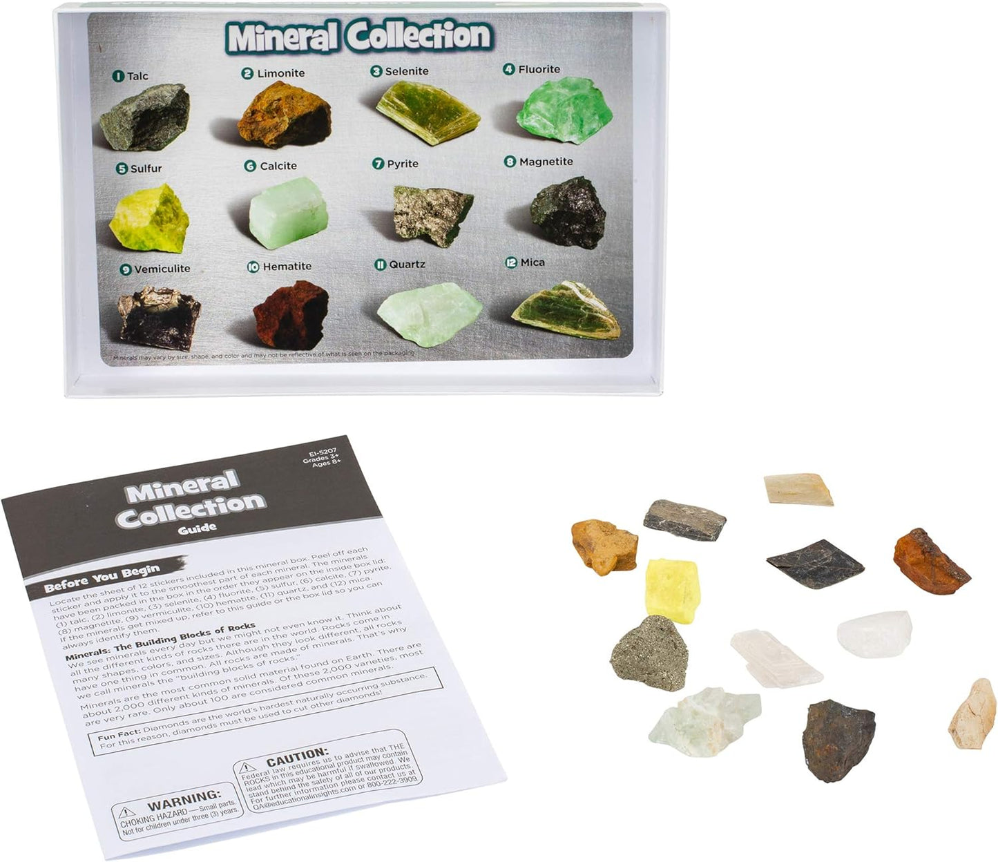 Educational Insights Complete Rock, Mineral, & Fossil Collection - Educational Science Kits for Kids, Classroom Rock Collection, Geology Kit, STEM Sets and Gifts for Boys and Girls Ages 8+
