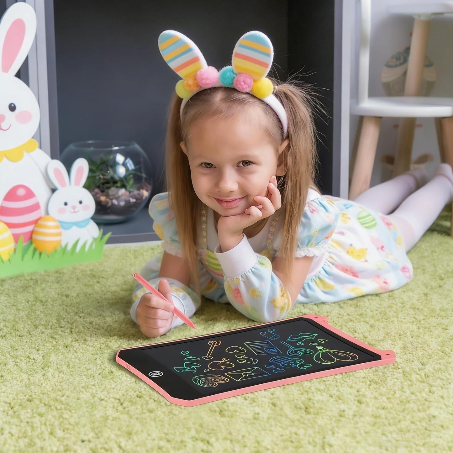 EooCoo Toddler Boy Toys, Kids Gifts, 10 Inch LCD Writing Tablet, Drawing Pad, No Mess Coloring Books for Kids, Travel Games, Gifts for Boys 4-6, Educational Toys for 3 4 5 6 7 Years Old Boys and Girls