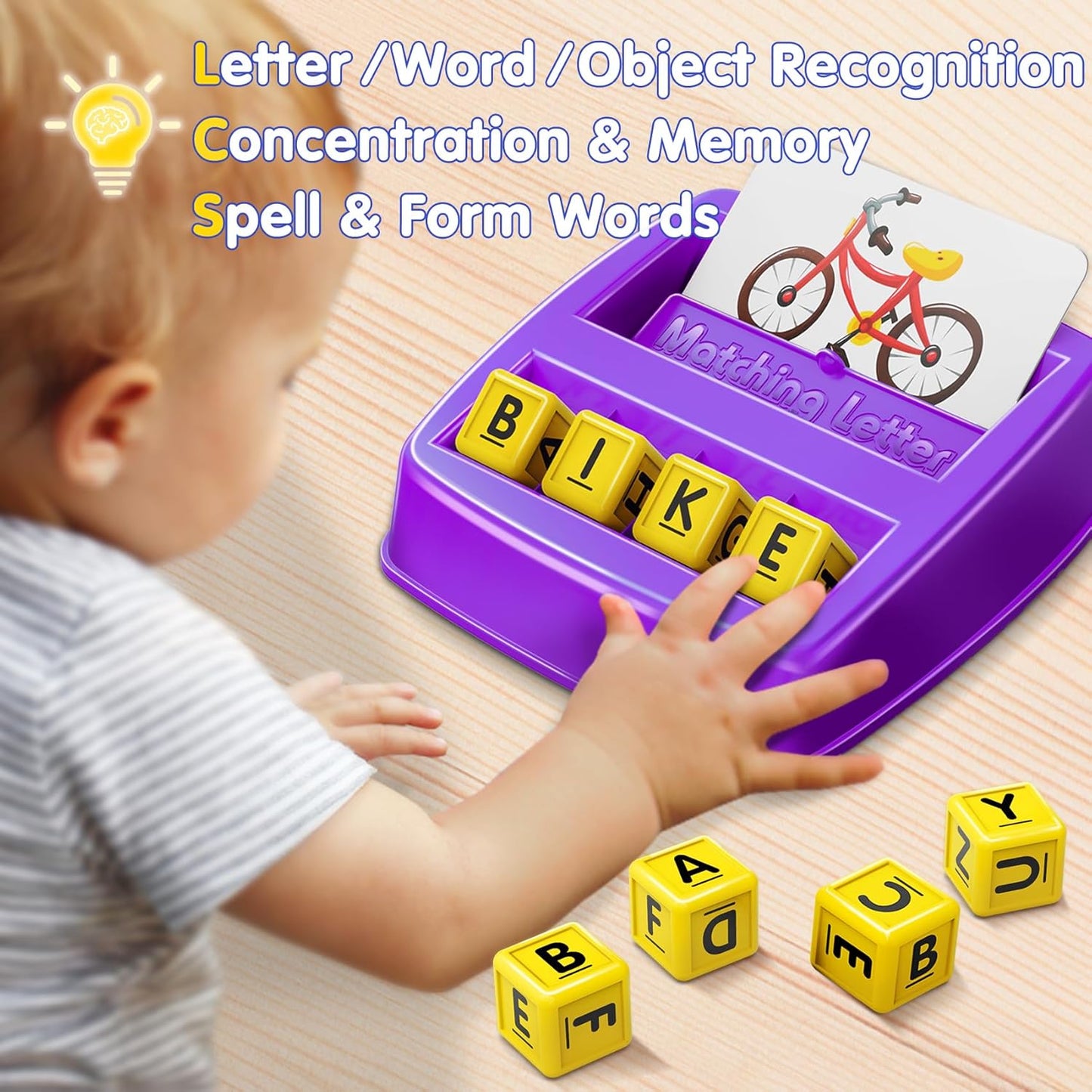 NARRIO Educational Toys for 3 4 5 Year Old Boys Gift, Matching Letter Game Preschool ABC Learning Toys for Kids Ages 4-8 Years, Christmas Birthday Gifts for 3-6 Year Old Boys Toddler Toys Age 2-4
