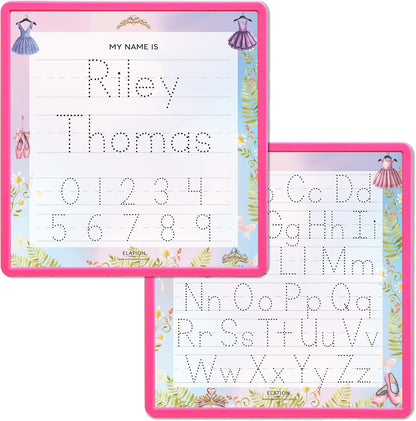 Kid's Name Tracing Board | Dry Erase Letter Tracing | Reusable Writing Practice Board | Personalized | Ballet Theme