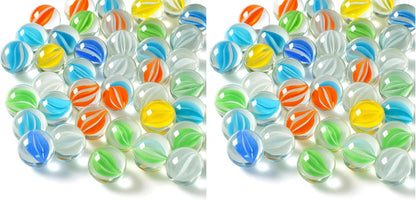 LovesTown 100PCS Glass Marbles Bulk, for Kids Marble Run Game, DIY and Home Decoration