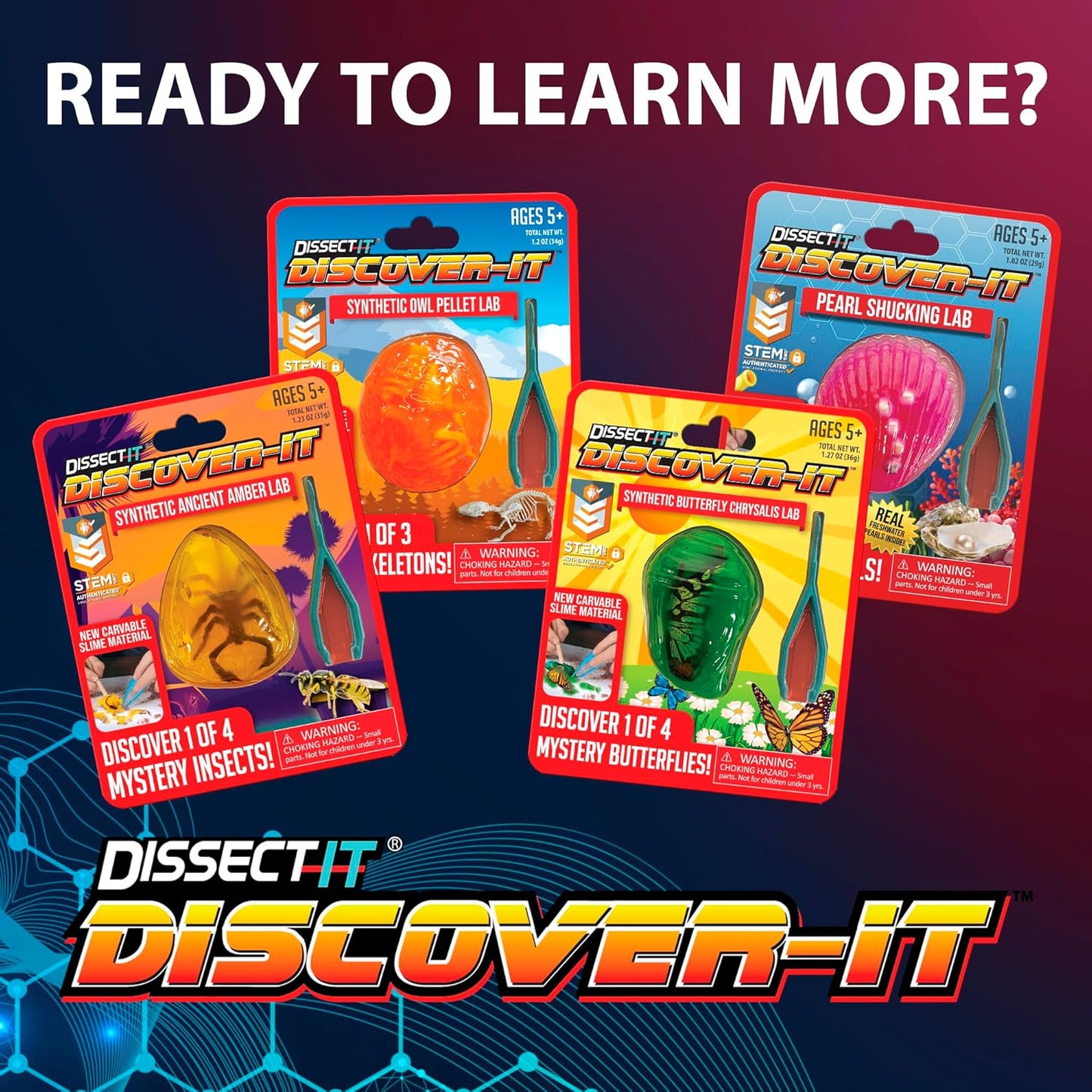 Dissect-It Discover-It Dinosaur Dig Kit, Dissecting Gel Kids Science Kit Project to Learn Anatomy, STEM Toys for Ages 6 and Above