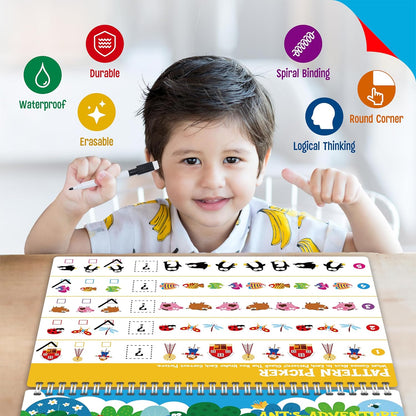 SpriteGru Dry Erase Mazes Game Pad, 30 Mazes Reusable & Erasable Book, Fun Brain Challenge Games Interesting Educational Toy and Learning Tool for Road Trip Airplane Travel