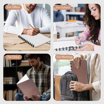 Discbound Notebook Refills for 11 Discs Notebooks 8.6 in x 12 in Letter Size 120 Sheets Multi-Subject Project Lined Pages Customizable Removable Pages(100 GSM) Heavyweight Planing Paper
