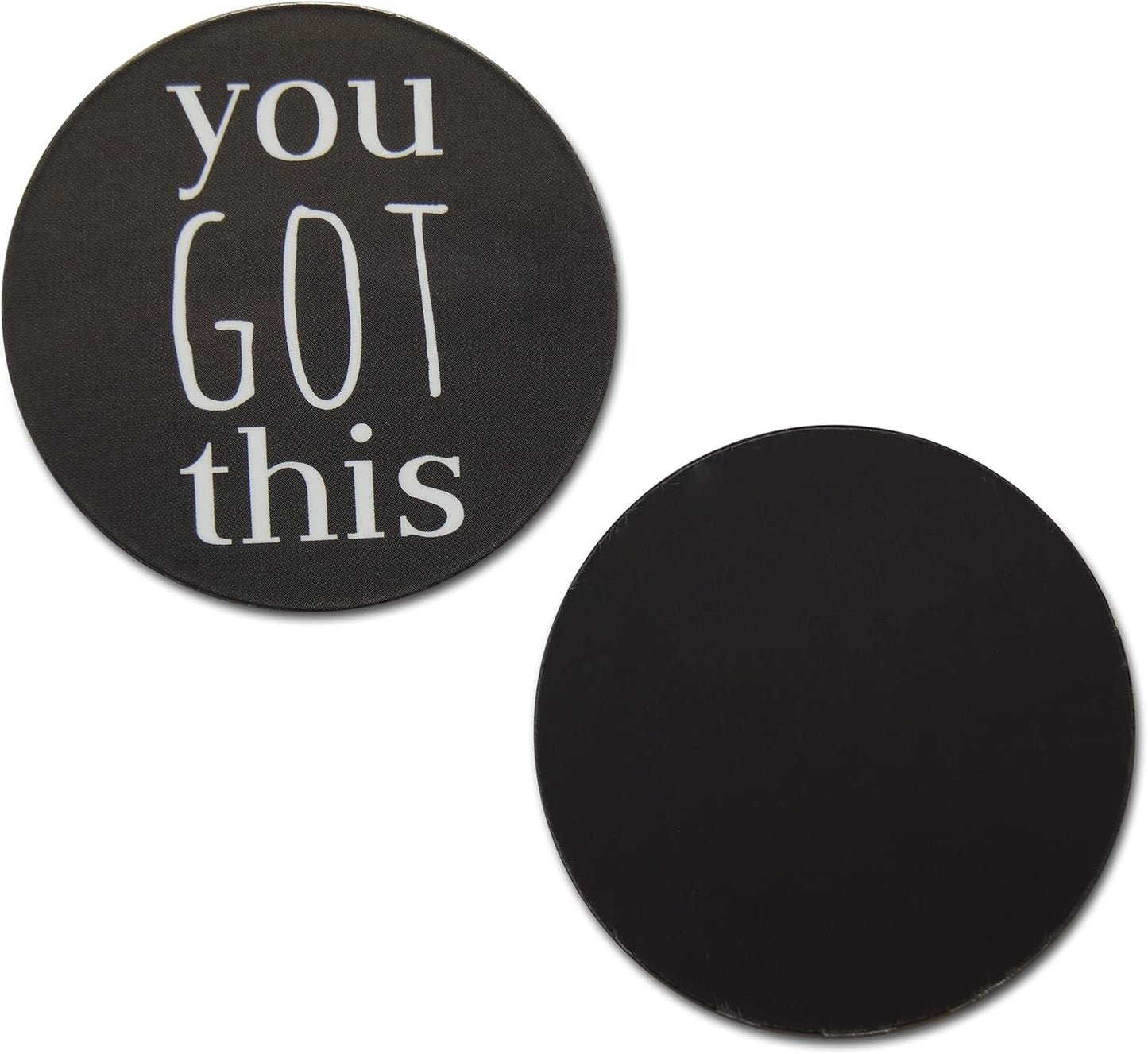 Novel Merk Inspirational Positive Word Art Refrigerator Mini Magnets – Vinyl 2” Round Magnets for Fridge, Lockers, Home, Encouragement and Motivation Decor – Self Adhesive to Metal Surfaces (10 Pack)