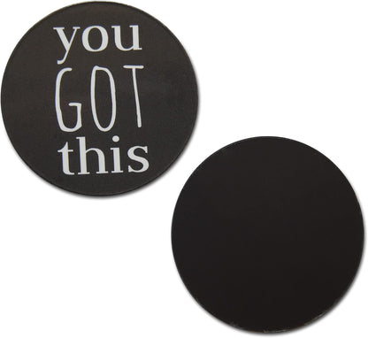 Novel Merk Inspirational Positive Word Art Refrigerator Mini Magnets – Vinyl 2” Round Magnets for Fridge, Lockers, Home, Encouragement and Motivation Decor – Self Adhesive to Metal Surfaces (10 Pack)