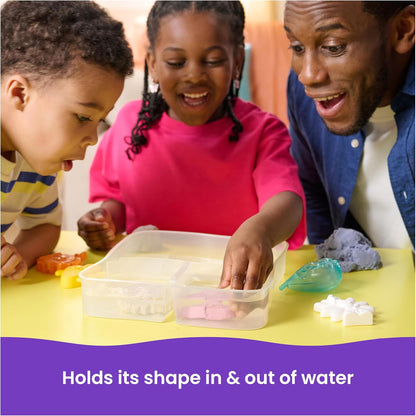 Kinetic Sand, Splash Starter Case with 6oz Color-Change Play Sand, 3 Tools & Molds, Reusable Storage, Sensory Toys, Holiday Gifts & Stocking Stuffers for Kids Ages 3 and up