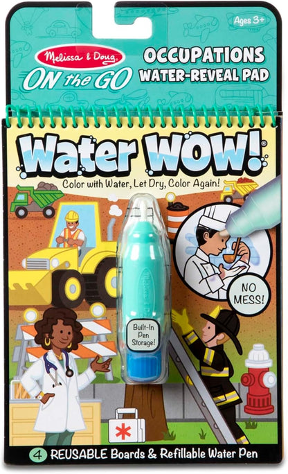 Melissa & Doug On The Go Water Wow! Mess Free Coloring Book, Reusable Water-Reveal Activity Pad, Vehicles, Travel Toys, Party Favors, for Toddlers & Kids Ages 3+ - FSC Certified