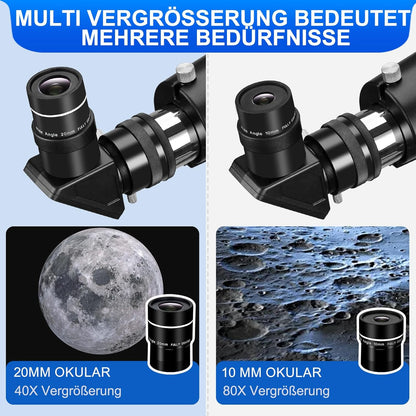 Telescope, Telescopes for Adults Astronomy Professional, 90mm Aperture 1000mm High Powered Telescope for Beginners & Kids with Precision Adjustment Vertisteel AZ Mount Tripod Phone Adapter