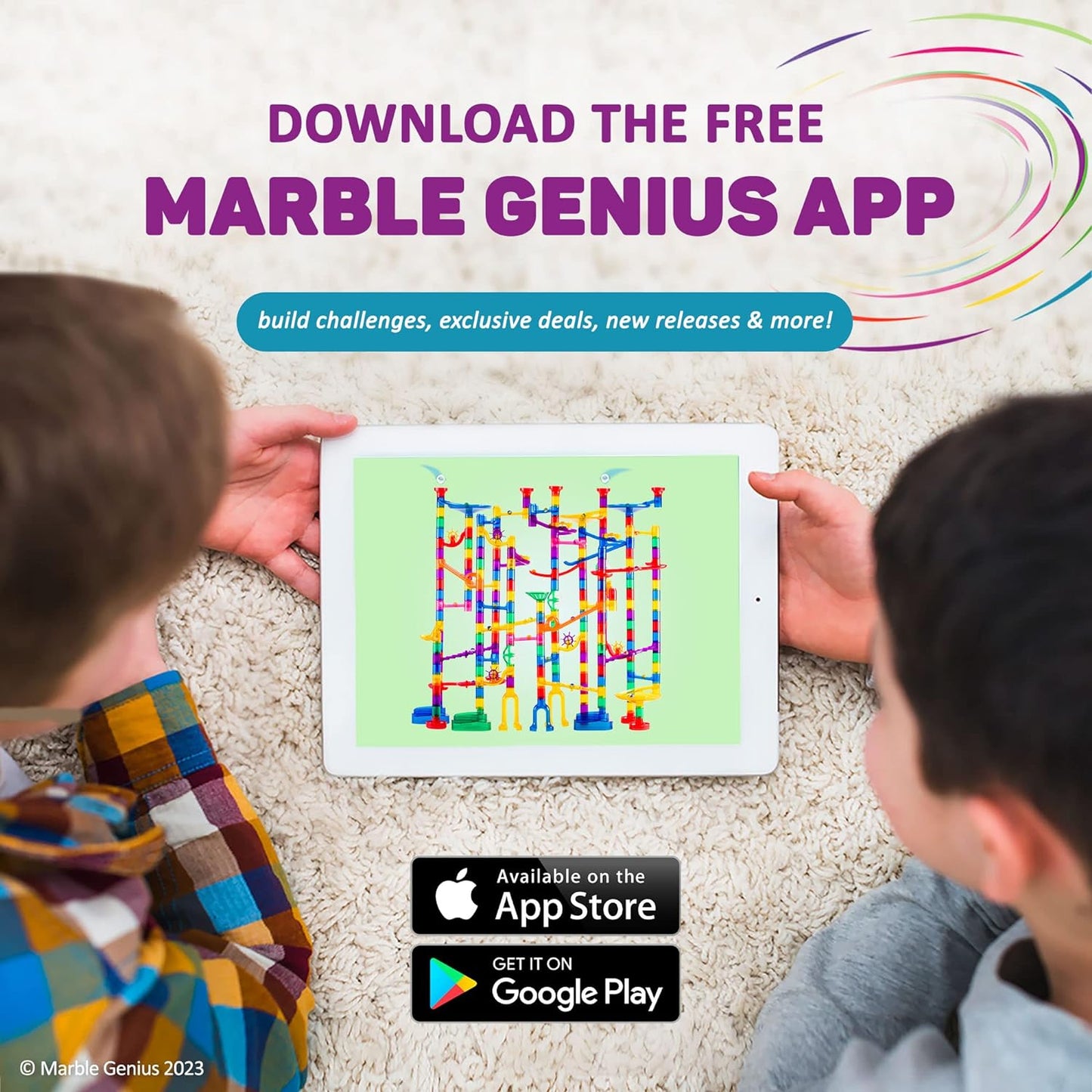 Marble Genius Stable Bases, 4pcs Marble Run Accessory Set for Kids Ages 4+, Fun Ultimate Marble Track Race Add-on Kit for Teens STEM