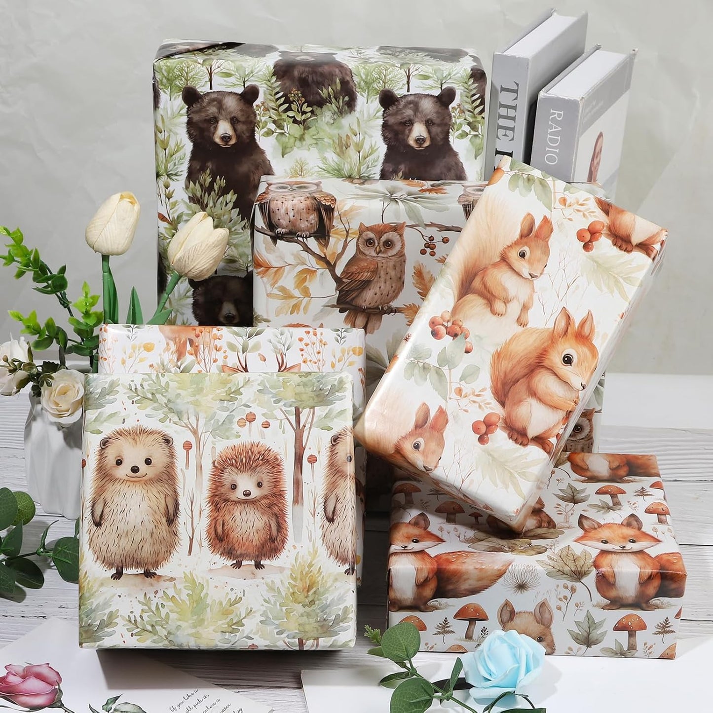 Dtiafu Reversible Building Blocks Wrapping paper Roll for Kids Boys Girls - Boys Birthday Bricks Design Gift Wrap Sheets for Baby Shower Party Craft Supplies(Total 28.5sq.ft)